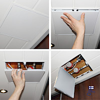 Tarkastusluukku, push-up magneettisalpa