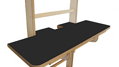 Ergonomiseen työskentelyyn Kiilax puolapuut työtasolla.