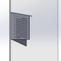 Kuva 3. Malli sivulta: OSB-kotelo ja vedenohjauslevy.